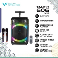 Vinnfier Tango 606 WMB 12" Mudah Alih Pembesar Suara Bass Bluetooth Karaoke Speaker LED Party Lights