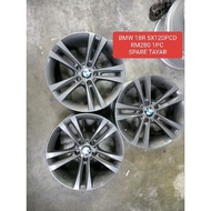 USED SPORT RIM 18 INCH BMW GT MODEL RM280 1BIJI ADA 3PC SAHAJA IN SPARE TAYAR 5X120PCD