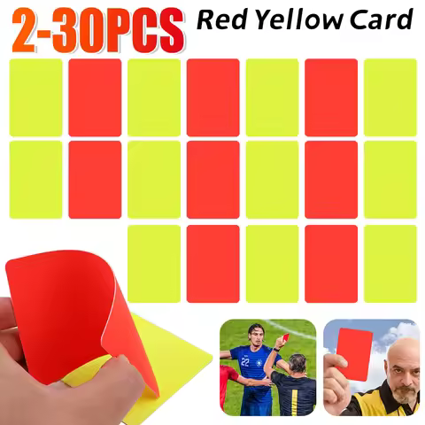 30-2PCS Soccer Referee Cards Red Card and Yellow Card Football Referee Kit Warning and Ejection Card