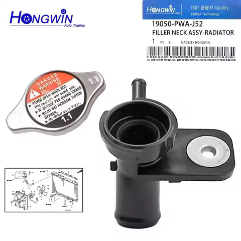 19050-PWA-J52 Radiator Coolant Filler Cap For Honda Fit 1.5L L4 2007 Honda Fit 1.5L L4 2008