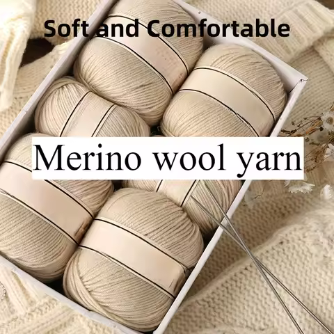 500g/set 4 Ply Merino Wool Woolen Yarn for Hand Knitting Crochet Sweater Hats Gloves Thread Soft Puf
