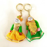 พวงกุญแจ/ ที่ห้อยกระเป๋า/ ของที่ระลึก/ อินเดียแท้/ Rajasthani Bana-Bani Key Chain Set