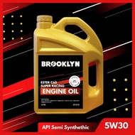 Brooklyn 5W30 4L Semi Synthetic Engine Oil Lubricant API Minyak Hitam Kereta Enjin Cars Proton Toyota Honda Perodua Nissan 5w-30 Lubricant Motor 4 litres