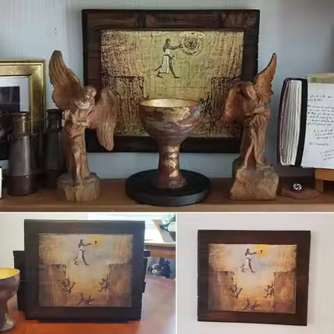 Wooden Oranments Indiana Jones & The Last Crusade Grail Knight Leap Of Faith Replica-40th Anniversar