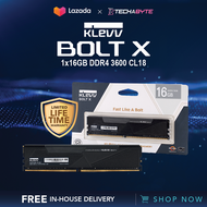 KLEVV BOLT X | (1x16GB) DDR4 | 3600MHz CL18 | Gaming Memory (KLVB-KD4AGU880-36A180T)