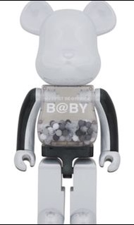 MY FIRST BE@RBRICK B@BY BLACK &amp; WHITE CHROME  1000% 千秋 Baby 黑白 電鍍