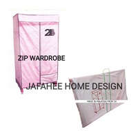 【JFW】 3V-2B Zip Wardrobe with Strong Steel Structure/ZIP ALMARI/ALMARI HOSTEL/ALMARI KAIN (random color)