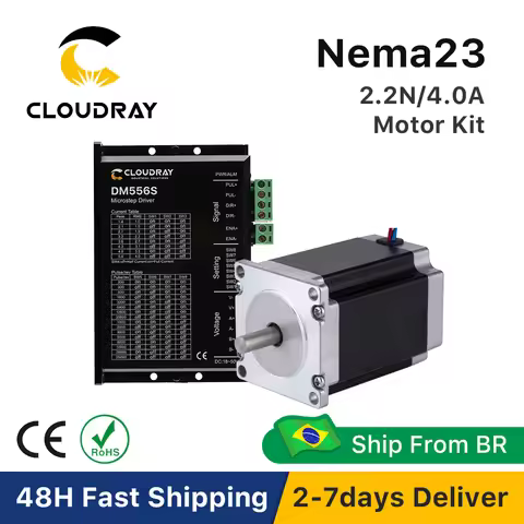 Cloudray Nema 23 Stepper Motor Driver Kit Open Loop 2.2N.m 4A 1.4A-5.6A 18-50VDC for 3D printer CNC 