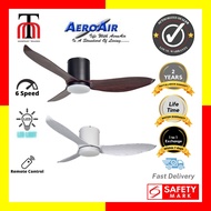 AeroAir AA335 35" / 46" / 52" Hugger Series Ceiling Fan with 24W Tri Tone LED