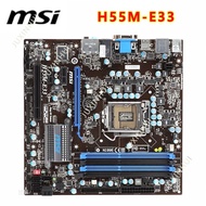 MSI H55M-E33 desktop motherboard Intel H55 CPU LGA 1156 DDR3 16GB Original M-ATX used