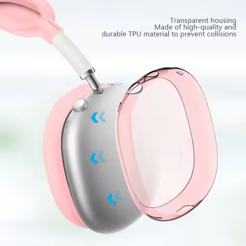 Headphones Soft TPU AirPods Max Earphone Case Transparent Cover Protective Case for Apple AirPods Ma