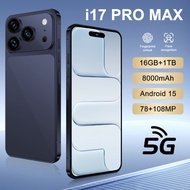 [Ready Stock] i17 Pro Max 5G Phone 16GB+1TB Android Smart Phone 7.3 Inch Big Battery Free Gift Earph