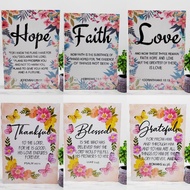 Wall Canvas hankful Grateful Blessed Bible Verse Quotes Wooden Wall Decor Christian Quote