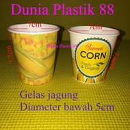 50PC 65oz Gelas kertas PAPER CUP gambar jagung susu keju JASUKE pop sweet corn popcorn