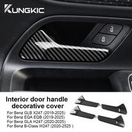 Car Door Handle Trim Cover Carbon Fiber ABS Trim Accessories For Mercedes Benz W247 B Class GLA H247