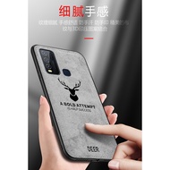 Soft Case Samsung Galaxy A21s Back DEER Cloth Canvas Cover Casing A21s Original
