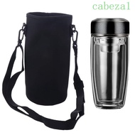 CABEZA Sport Cup Covers Bag, 18/36/64oz Black Water Bottle Cover Bag, Holder Pouch Insulated Strap N