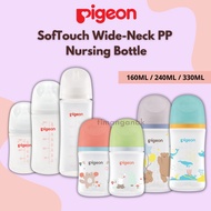 Pigeon SofTouch Wide-Neck PP Nursing Bottle / Botol Susu Pigeon / Botol Susu Baby / Botol Susu Newbo