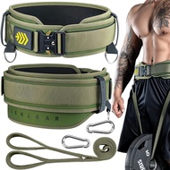 2-in-1 Quick-Lock Weight Lifting Belt with Dip Belt Function - Lower Back Support for Deadlifts, Squ