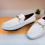 Giày mọi trắng MT07 giày lười da trắng namda bò thật mềm mại êm chân  Giày SAGO’S