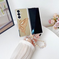 ZFold7 Casing Case For Samsung Galaxy Z Fold 7 Z Fold 6 Z Fold 5 Z Fold 4 Z Fold 3 Mirror Butterfly 