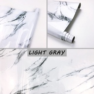 wallpaper marble meja lemari dapur 60x100cm dapur - light gray