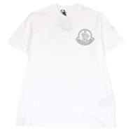 全新未使用MONCLER 2024 春夏系列 T 卹，附 Logo 貼片和印花設計，白色，M 碼，正品，男士