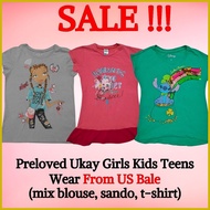 ∆ ✱ ❏ SALE Preloved Ukay Girls Kids Teens Wear From US Bale Mix Sando, T-Shirt, Blouse