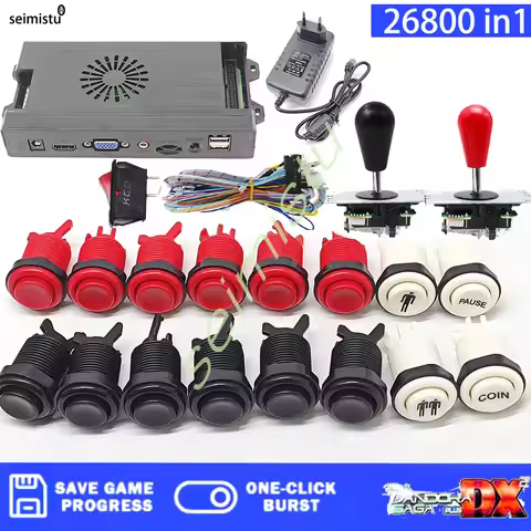 26800 In 1 Arcade Kit Pandora Saga Box DX American Arcade Buttons Mame 5 Pin 8 Way Joystick Arcade P