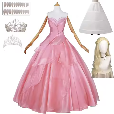 Wicked Glinda Elphaba Cosplay Costume Glinda Pink Princess Dress Witch Costume For Woman Girl Party 