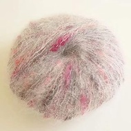 Pink Speckled Woolen Yarn 1 Roll, Acrylic Dacron Blend, Perfect for Knitting, Crochet, Crafts Gifts,