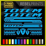 ❉ ◊ ▘ TOTEM Bike Frame Sticker Decals Vinyl for Mountain Bike and Road Bike and Fixie