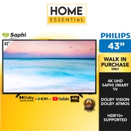 Philips 43 Inch 4K UHD LED Smart TV 43PUT6504 | Dolby Vision Atmos Netflix YouTube DVB-T2