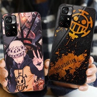 TRAFALGAR LAW ONE PIECE Glass Phone Case For Xiaomi POCO F3 F4 F5 M3 M4 M5 M6 4G X3 X4 GT NFC X5 X6 