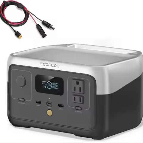 ECOFLOW RIVER 2 Portable Power Station for Cable, 256Wh LiFePO4 Battery, 1-Hour Fast Charge, Up to 6