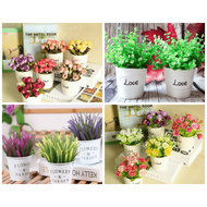 Combo of 2 Lovely LOVE Artificial Flower Pots as a Meaningful Gift
