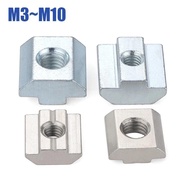 M3 M4 M5 M6 M8 M10 T Block Square nuts T-Track Sliding Hammer Nut for Fastener Aluminum Profile 2020