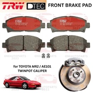 TRW DTEC CERAMIC FRONT BRAKE PAD TOYOTA TWINPOT LEVIN AE101 AE111 BZR CALDINA ST215 MR2 SW20