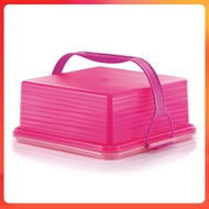Tupperware 6L Square Fresh N Fancy Bekas Cake Kek Pemegang Pink Set Handle Hadiah Gift Set Fruit Raya Air Tight Easy Use