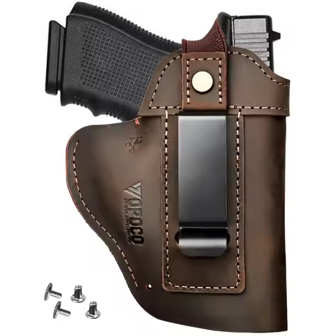 2025 New IWB/OWB Leather Holster for Glock Concealed Carry Gun Holster Fits Springfield M&P 9mm Shie