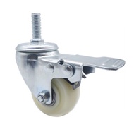 M8 / M10 Nylon Castor Swivel Wheel with brakes &amp; ball bearing. Sewing Machine / Furniture / Rack