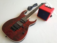PAKET GITAR IBANEZ PREMIUM MERAH AMPLY DAN KABEL JACK-Versace07