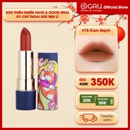 Natural Matte Lipstick 15 BRICK BROWN Genuine Lead Free Long Lasting Safe GAU HAVE A GOOD MEAL - Sti