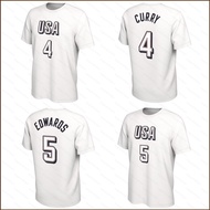 fu Paris 2024 Olympic Games Stephen Curry Anthony Edwards Men USA Basketball Swingman Player T-Shirt