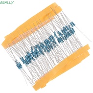 EGALLY 100PCS 1k Ohm Resistor, Durable 0.25 Watt Metal Film Resistor, Electrical Resistors High-prec