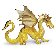 Safari Ltd. Golden Dragon Figurine - Detailed 6.75" Model Figure - Fun Educational Fantasy Play Toy 