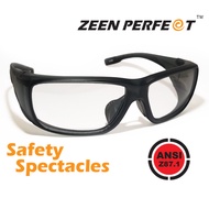 แว่นเซฟตี้ ZEEN PERFECT SG1001 ขาใหญ่กันข้าง ถอดเปลี่ยนเลนส์สายตาได้ ผ่านมาตราฐาน ANSI Z87.1 CE EN16