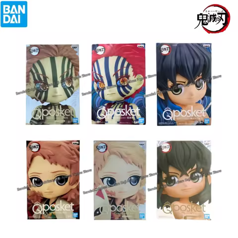 In Stock Bandai Original Box Garage Kit Demon Slayer Qposket Akaza Hashibira Inosuke Sabito Anime Ch