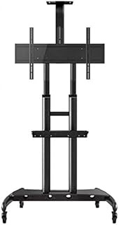 TV stands Pedestal Bracket Mobile TV Cart With Tray Floor Stand, With 360° Rotating Wheel Height Adjustable Mounting Bracket For 55-80" beautiful scenery