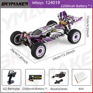 RBNJO WLtoys 124018 124019 2.4G แข่งรถ RC 55 KM/H ของเล่น Mobil Remote Control ดริฟท์ออฟโรดความเร็วส